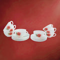 Service Arcopal Flore – 8 Tasses et 8 Soucoupes – Années 70