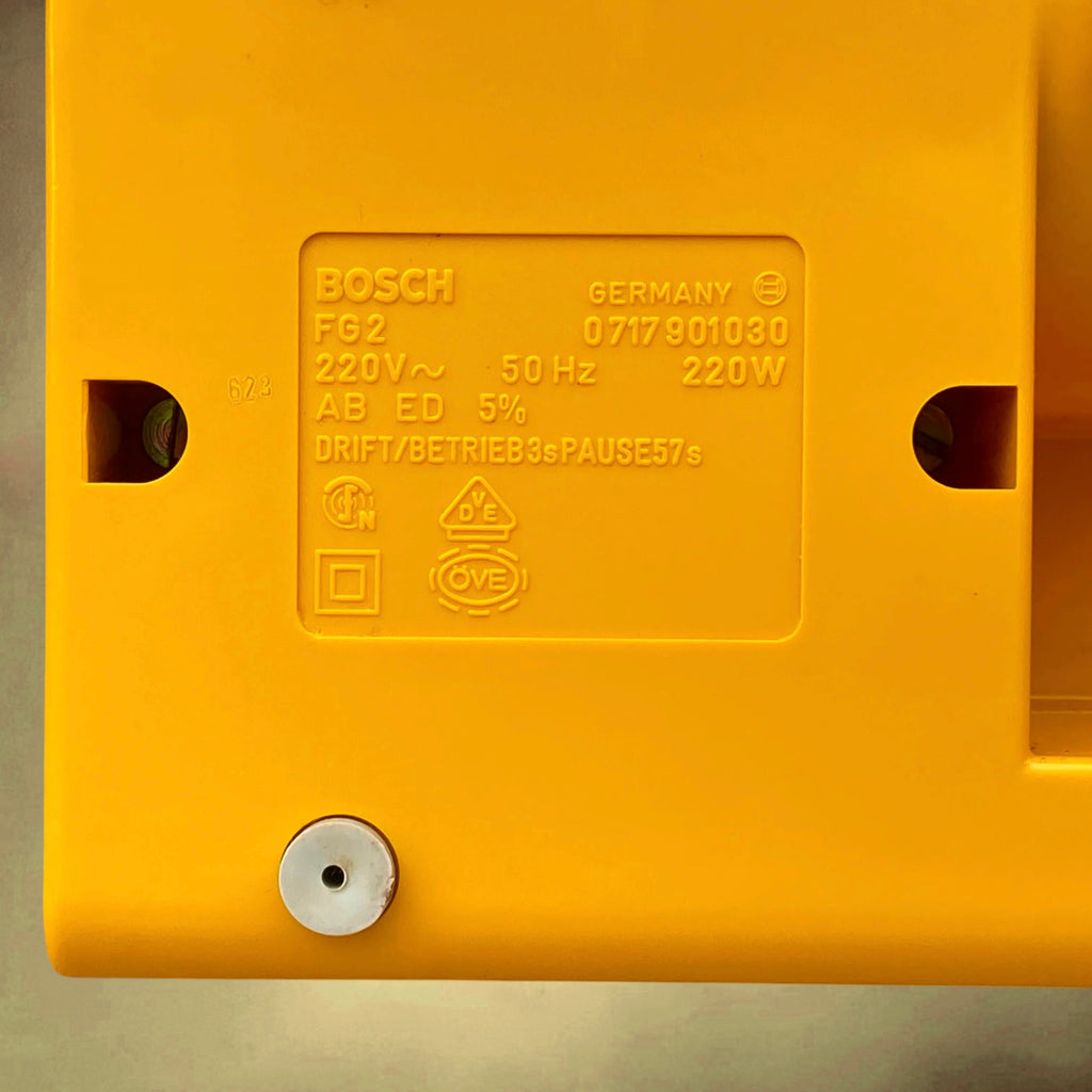Soudeuse Électrique de Sachets Bosch FG2 en Plastique Jaune – Allemagne, Années 70