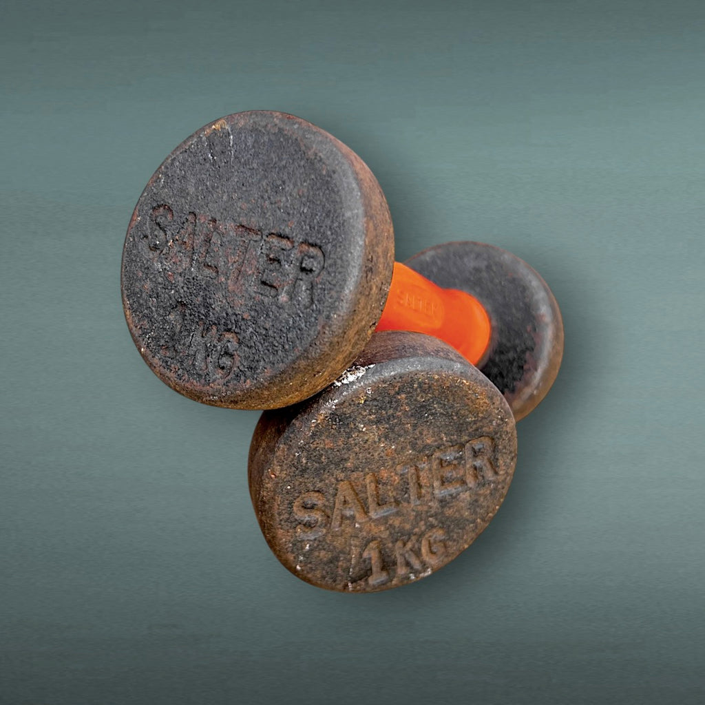 Haltères Anciens Fonte 1 kg Paire Vintage Musculation Rétro