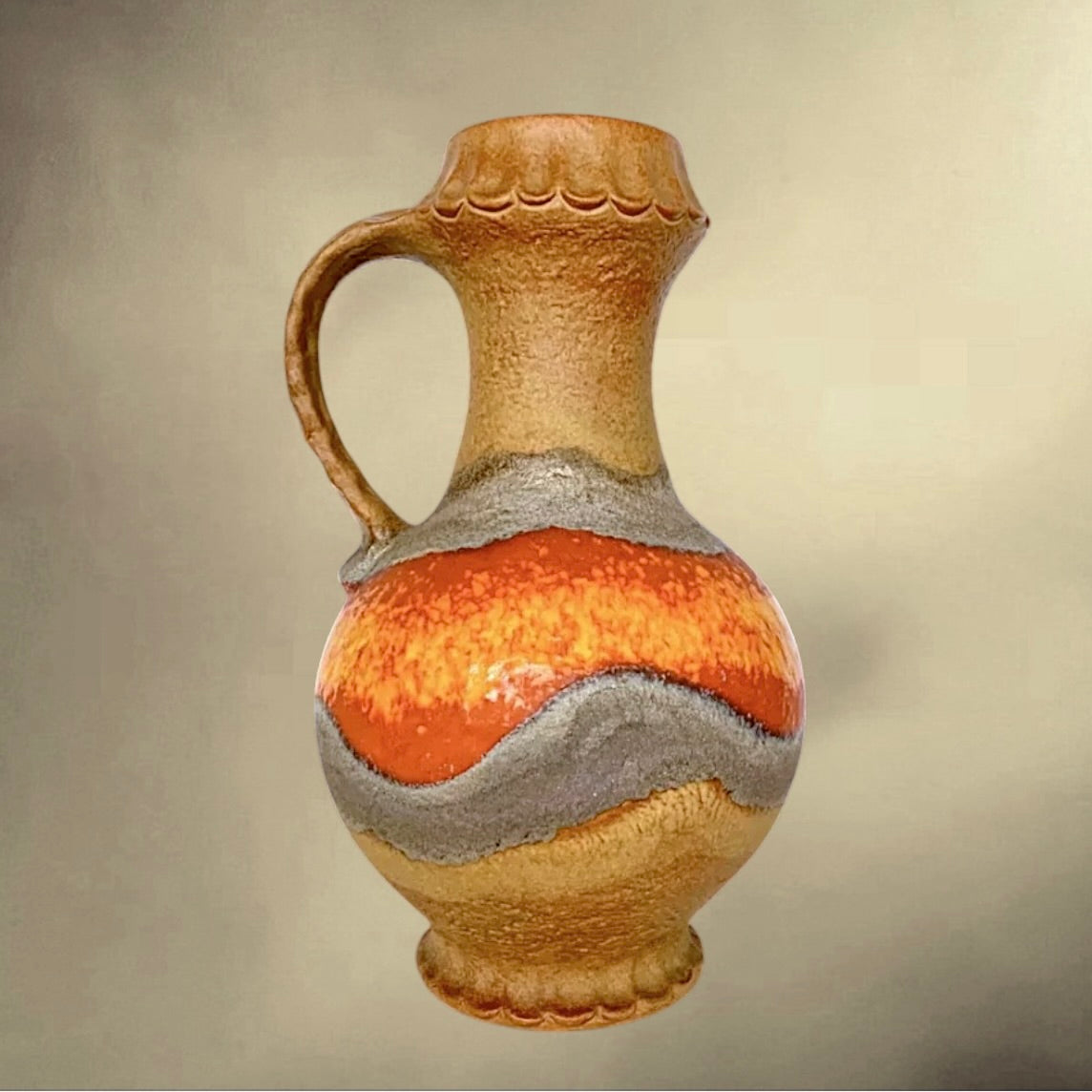 Grand vase Fat Lava Dümler & Breiden 1006/50 West Germany années 60 céramique vintage