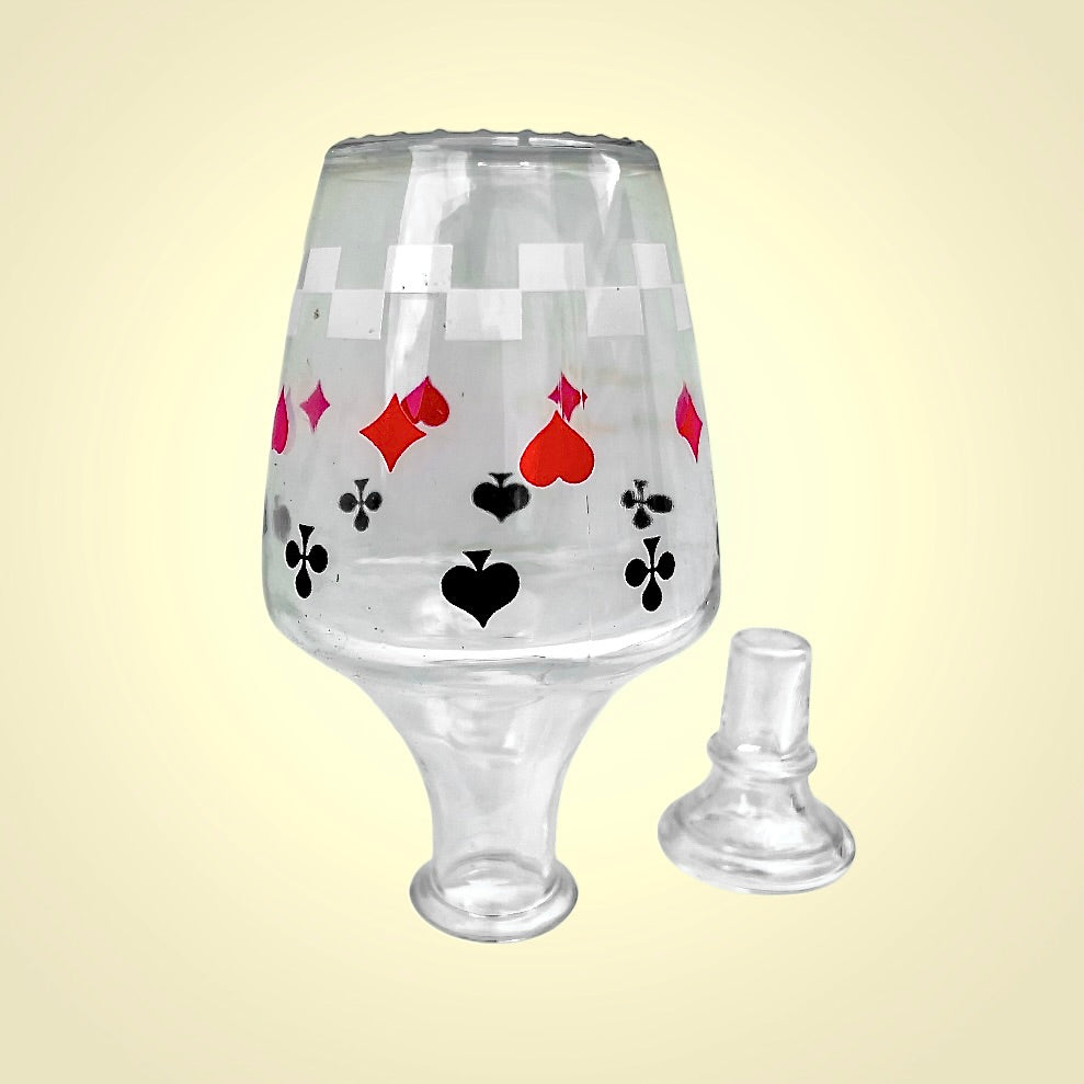 Service à Liqueur Vintage Cartes à Jouer – Carafe et 6 Verres J.G. Durand Arques Années 70