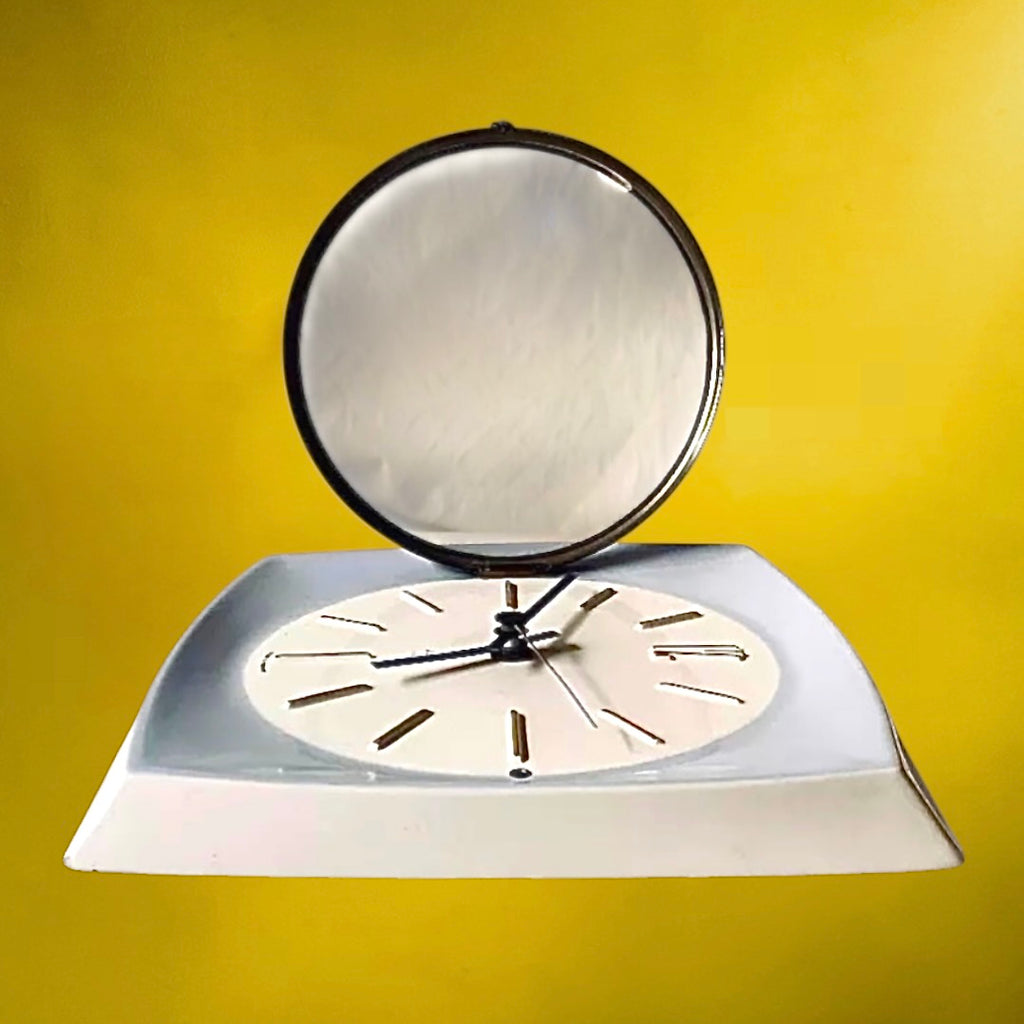 Horloge murale Junghans vintage ceramique design allemand quartz 7 rubis années 70