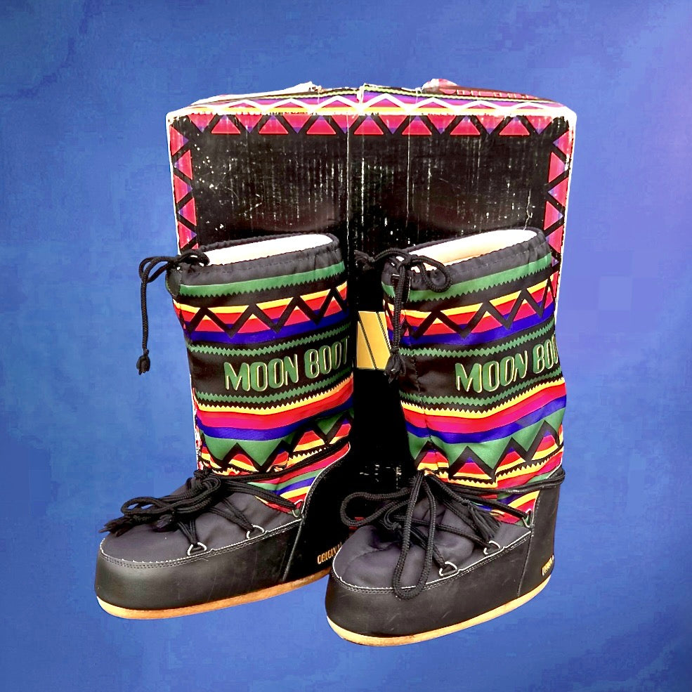 Bottes Moon Boot Tecnica vintage multicolores – modèle Mexico – avec boîte
Titre SEO :