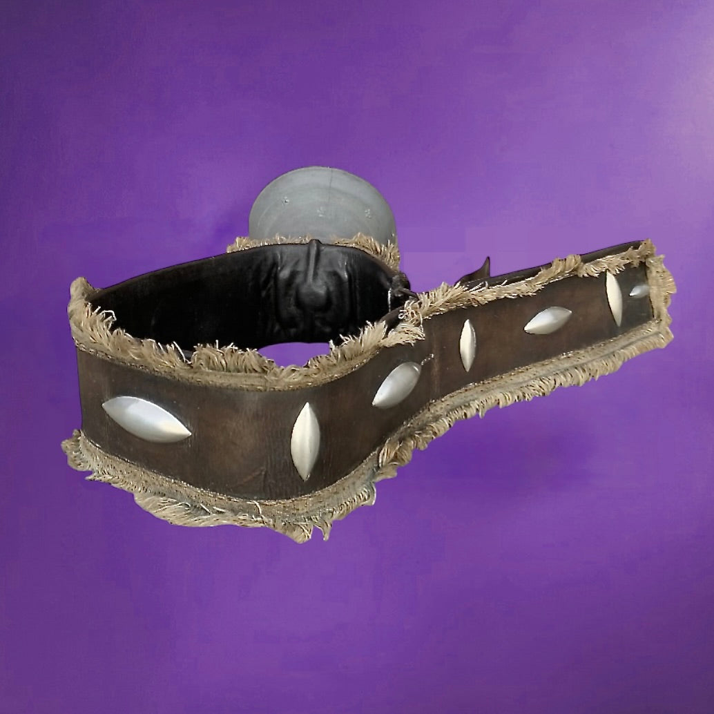 Cloche ancienne bovin métal et cuir – cloche pastorale vintage – décoration rustique ferme
