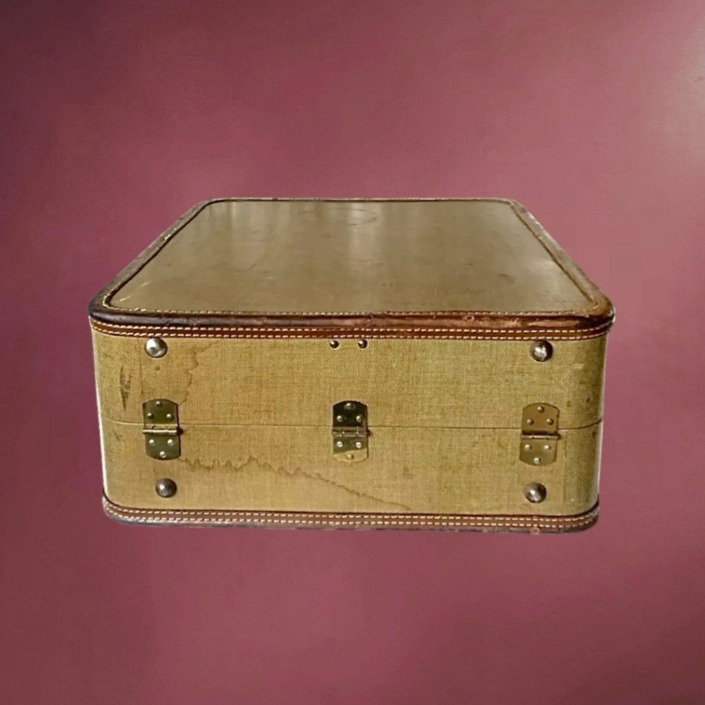Valise vintage Mädler Aviatic 1920 – malle de voyage cuir avec cintres d’origine
