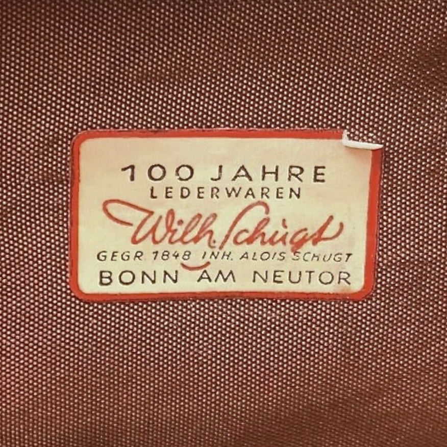 Valise vintage Mädler Aviatic 1920 – malle de voyage cuir avec cintres d’origine