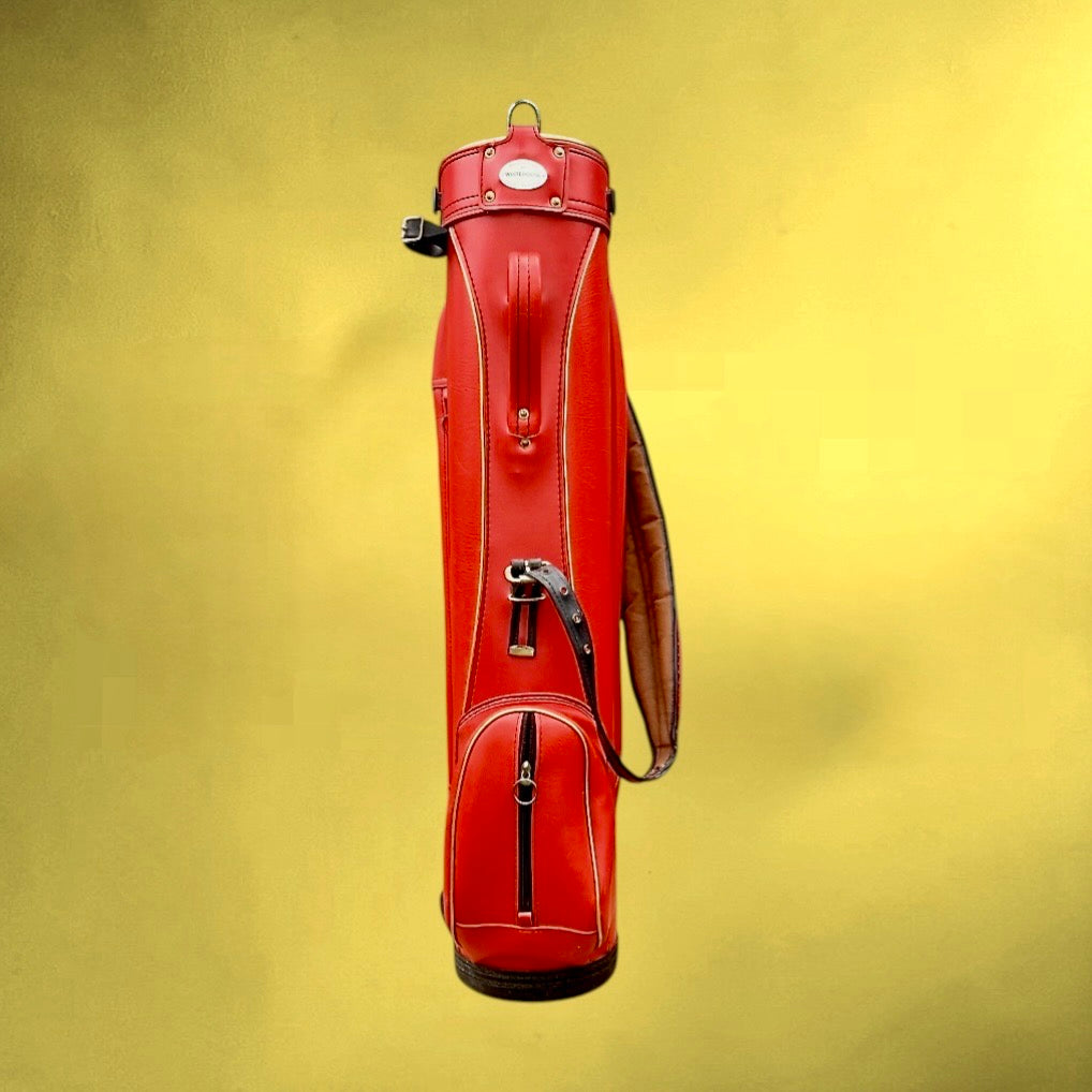 Sac de golf vintage rouge Whitehouse Dudley Angleterre