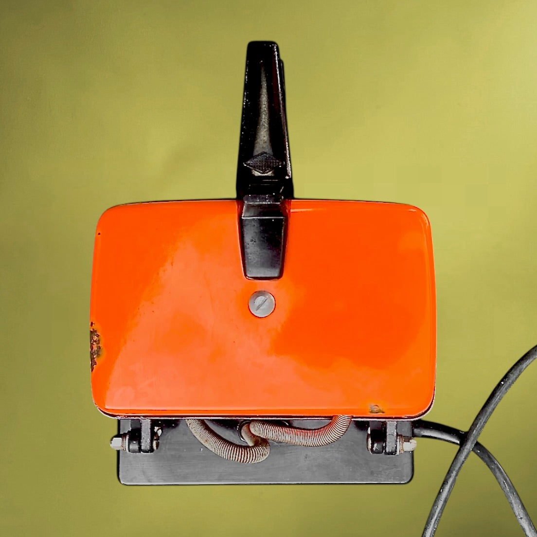 Appareil croque-monsieur vintage orange Bakélite années 60 70 grill sandwich rétro