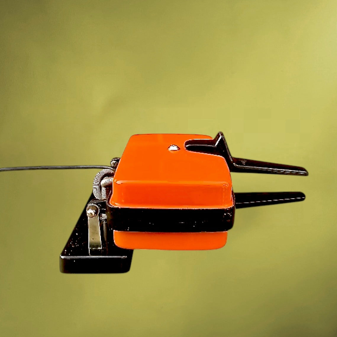 Appareil croque-monsieur vintage orange Bakélite années 60 70 grill sandwich rétro