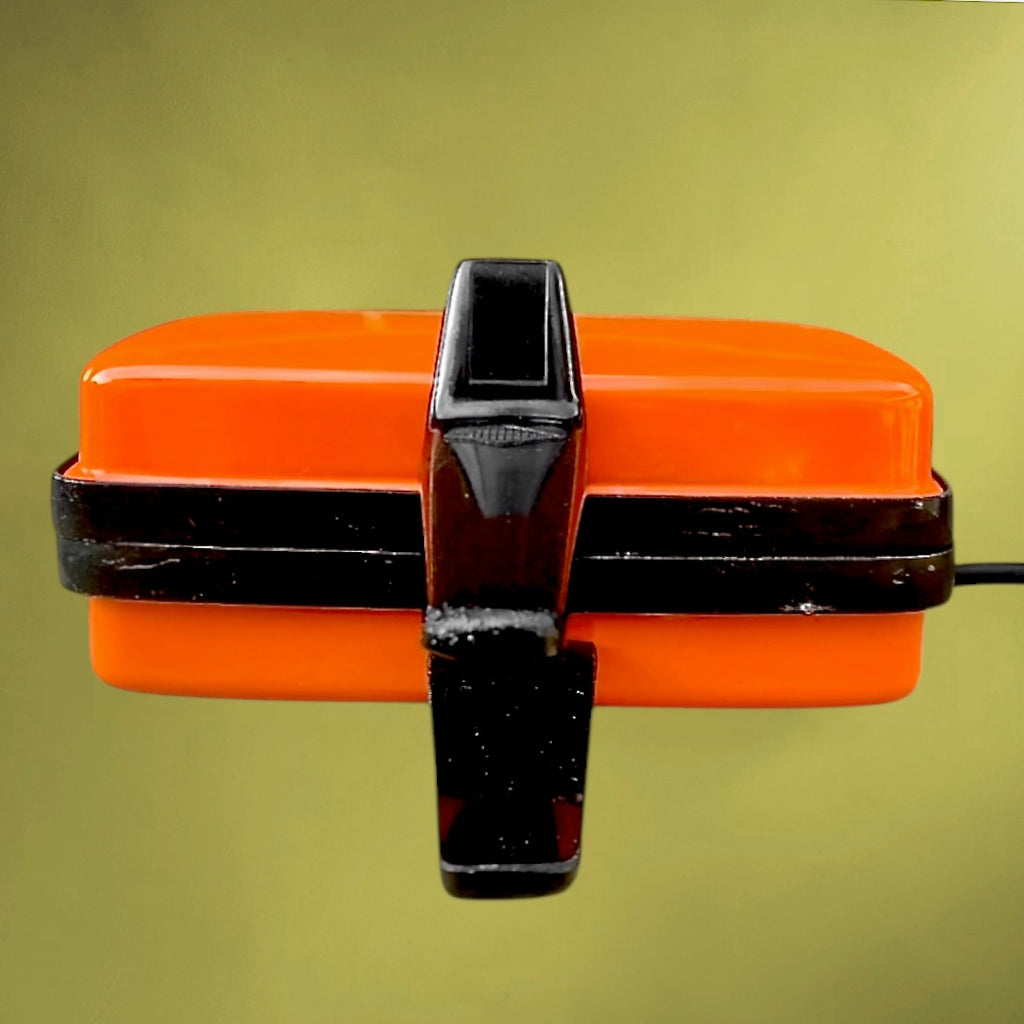 Appareil croque-monsieur vintage orange Bakélite années 60 70 grill sandwich rétro