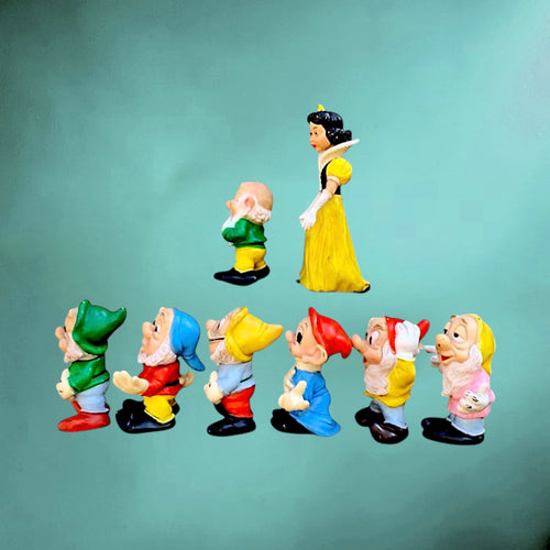 Blanche Neige et les 7 nains vintage Disney années 60 – figurines pouet complètes