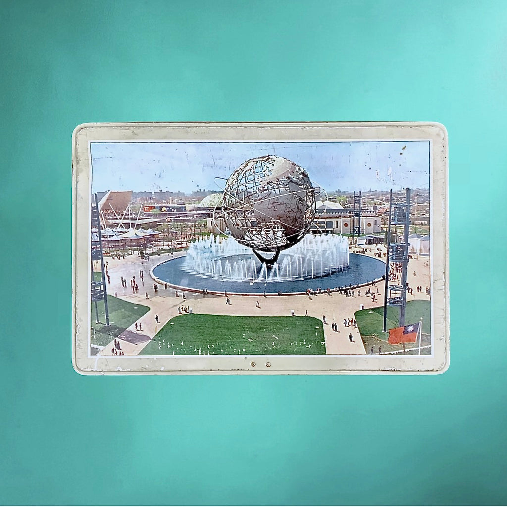 Boîte métal Exposition universelle Bruxelles 1958 Atomium vintage