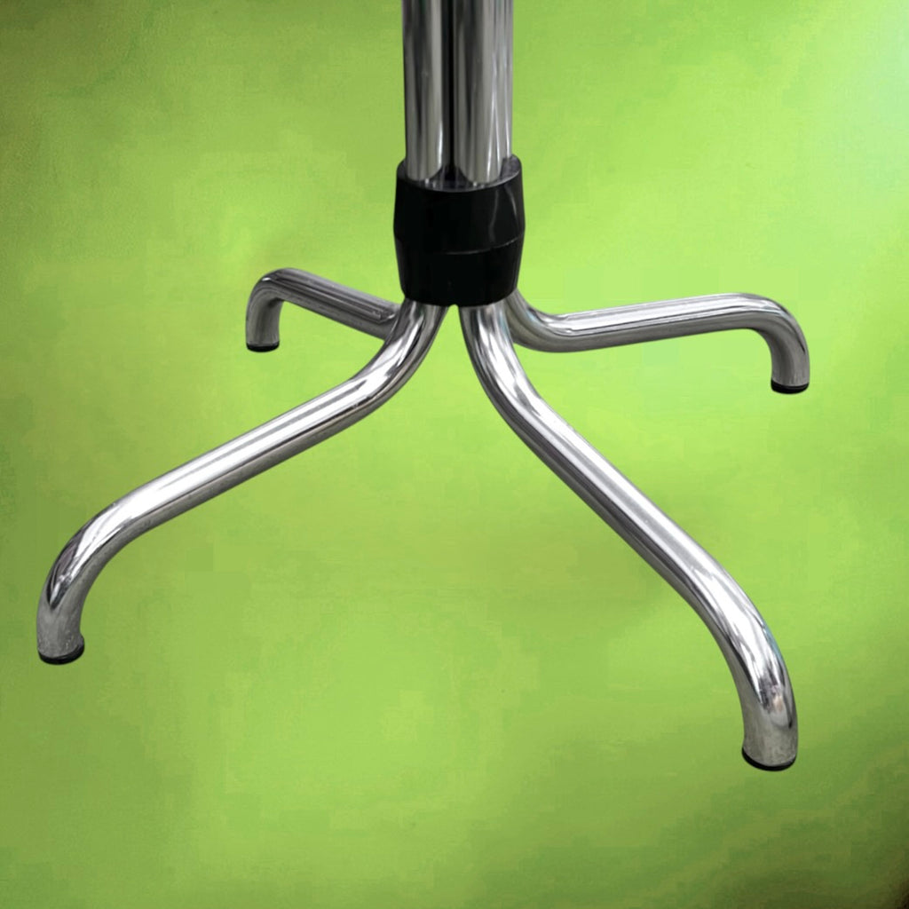 Paire de tabourets Brabantia vintage années 60 chrome et skaï noir design moderniste
