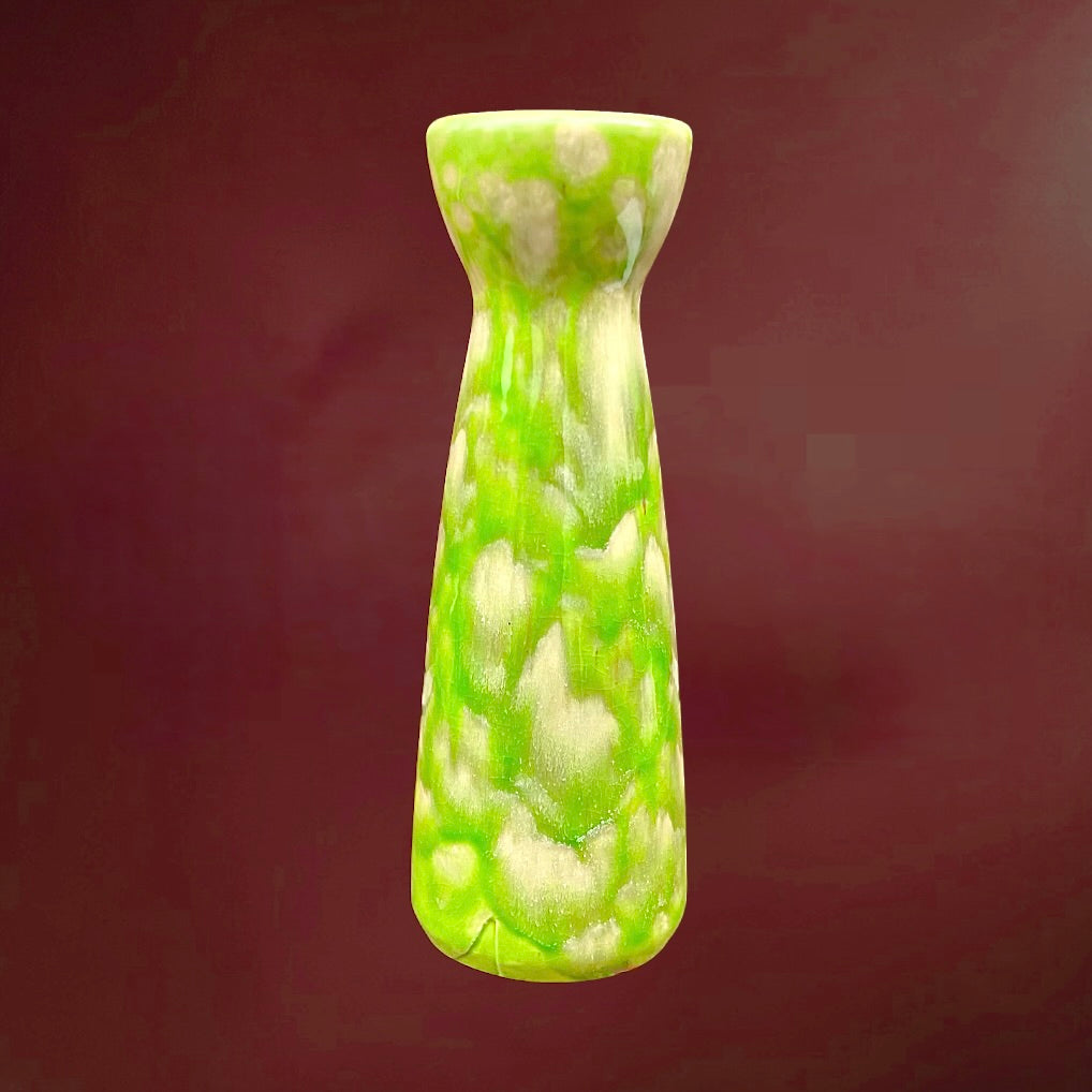 Vase fat lava vert Scheurich 520-22 West Germany années 70 céramique vintage allemand mid century déco rétro