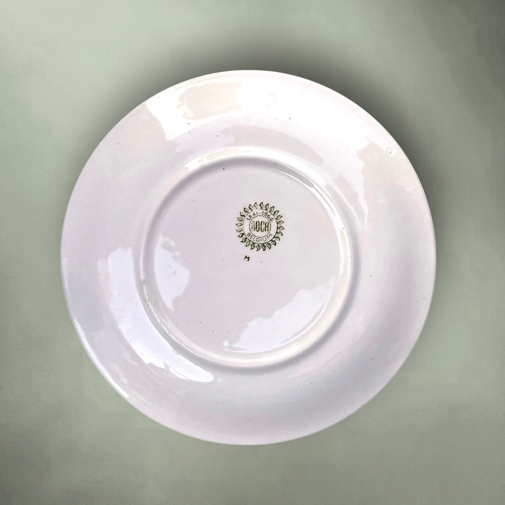 Lot 6 assiettes Royal Boch Bernadette La Louvière 1966 céramique vintage motif géométrique