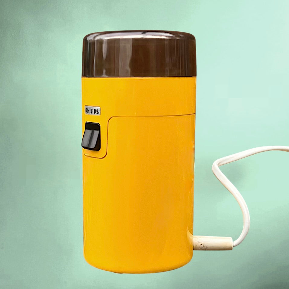 Moulin à café Philips HR2109 vintage orange – broyeur électrique années 70
