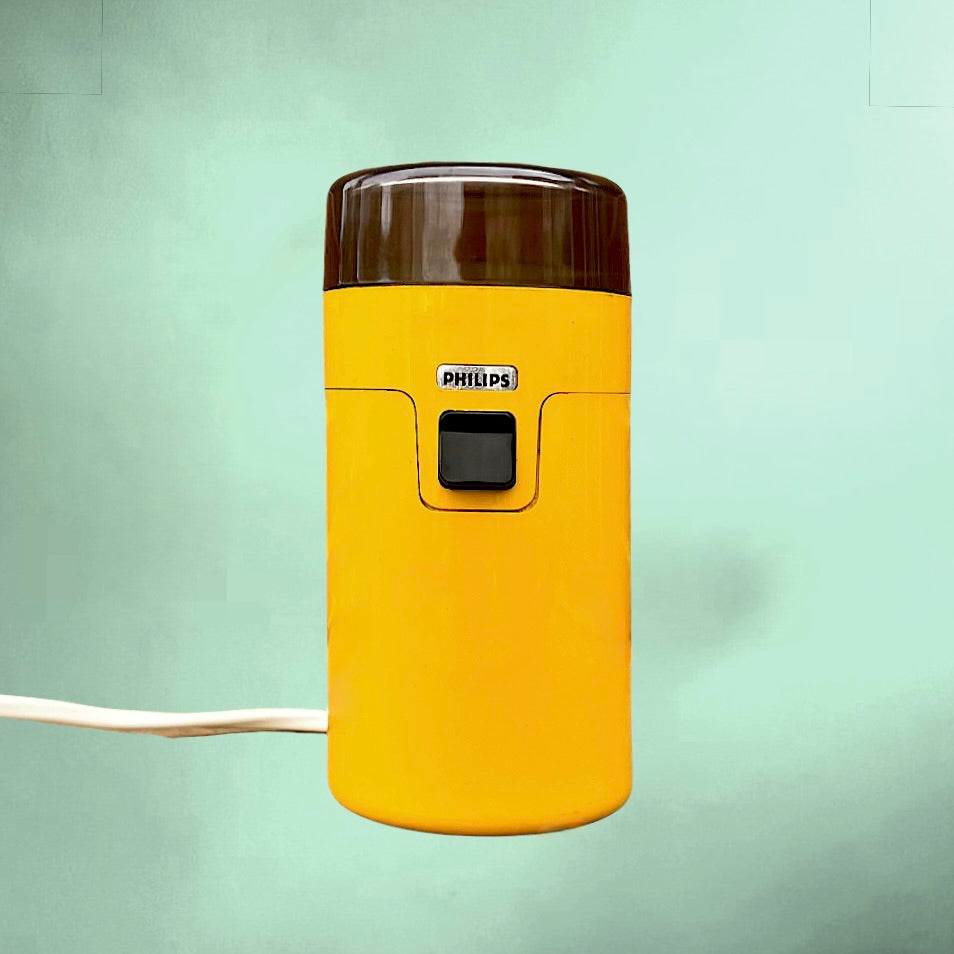 Moulin à café Philips HR2109 vintage orange – broyeur électrique années 70