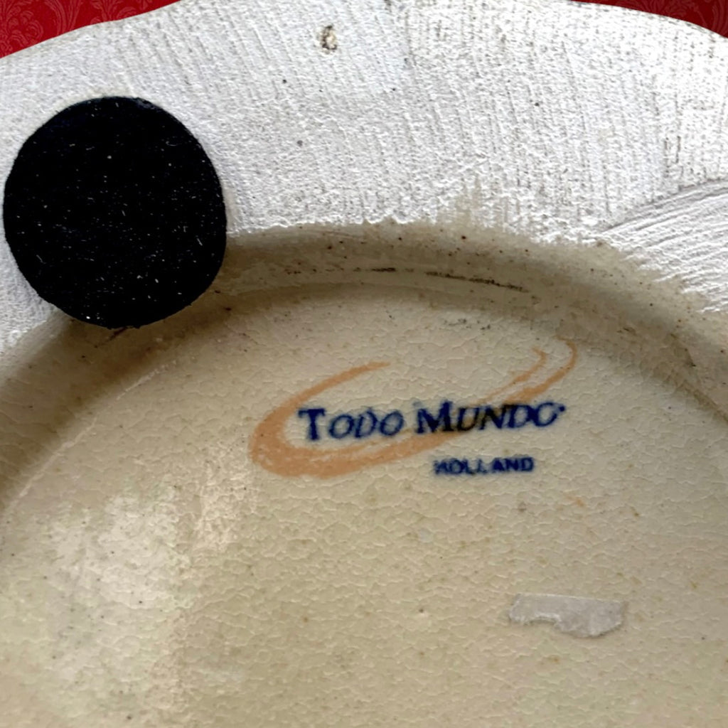 Grand vase Todo Mundo céramique noir blanc graphique années 90