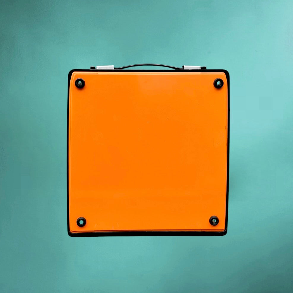 Machine a écrire vintage Silver Reed Silverette II orange-  Japon portable avec valise -  années 70 80