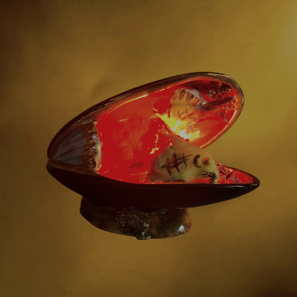 Lampe coquillage Vallauris vintage céramique poissons luminaire décoratif années 50 60