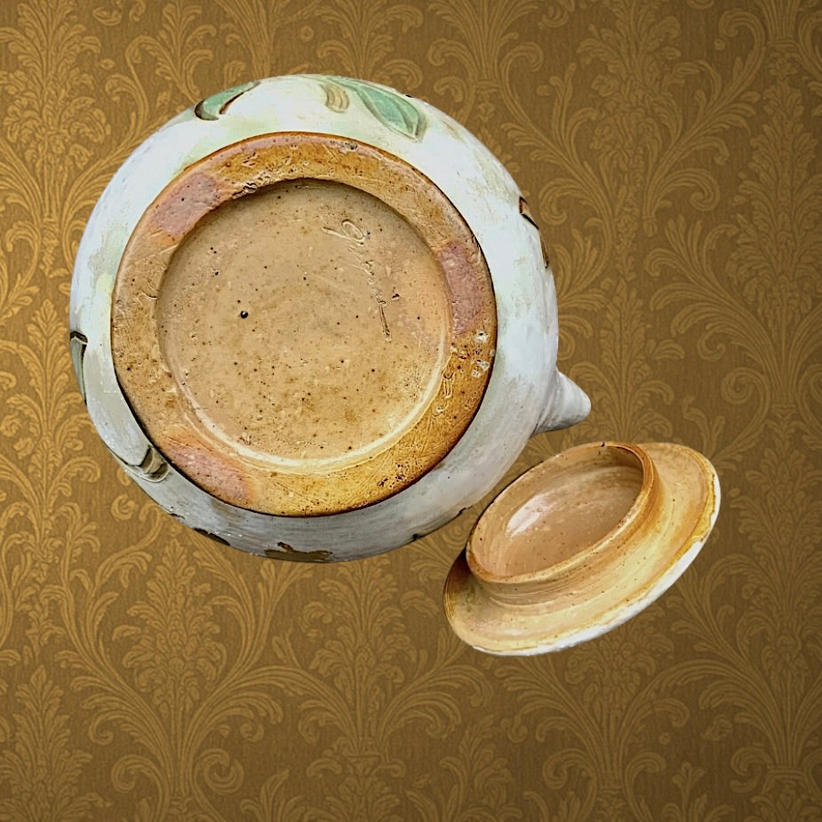 Bouilloire en grès signée Grégoire – Poterie de Bouffioulx – Céramique belge vintage