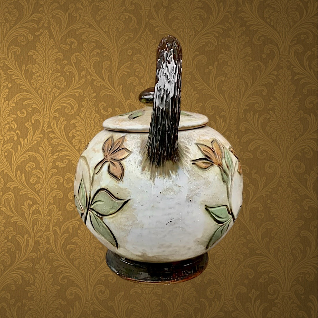 Bouilloire en grès signée Grégoire – Poterie de Bouffioulx – Céramique belge vintage