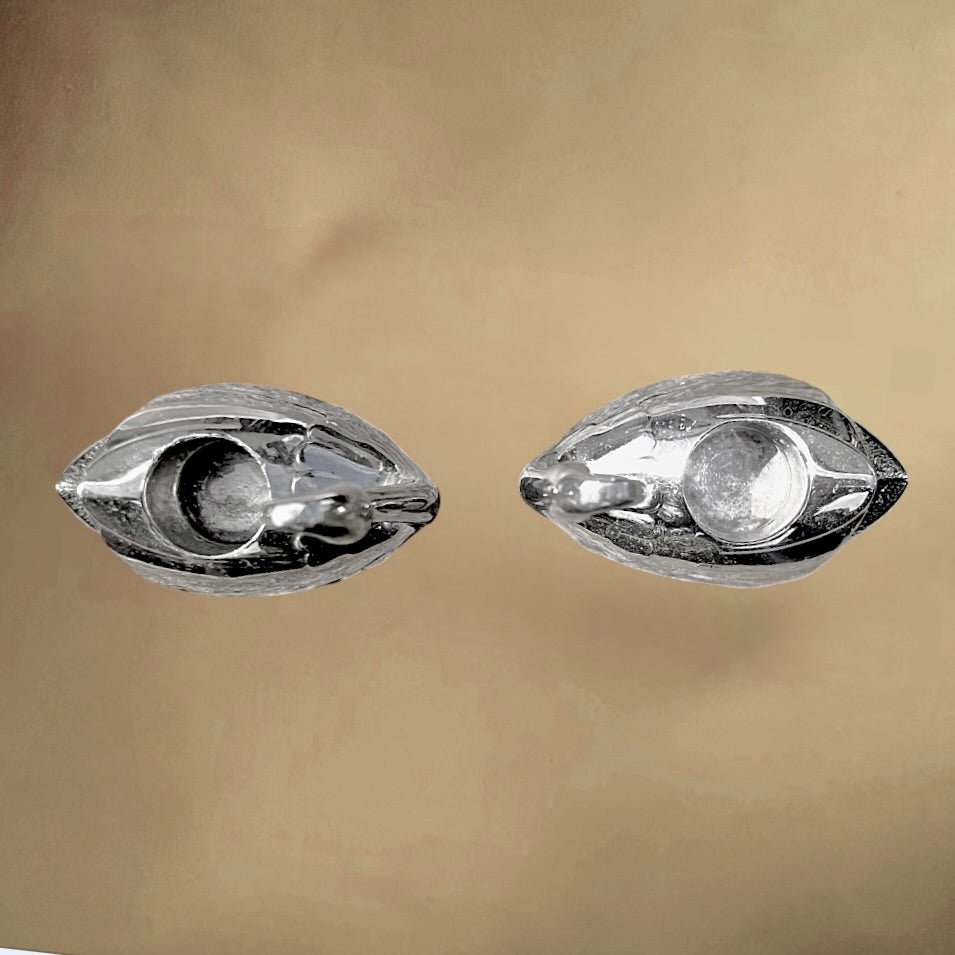 Bougeoirs cygnes vintage en métal argenté – Duo élégant années 60