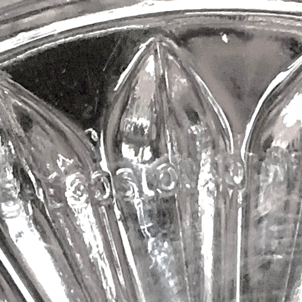 Corbeille en verre pressé Libochovice années 50 panier vintage verre Bohême