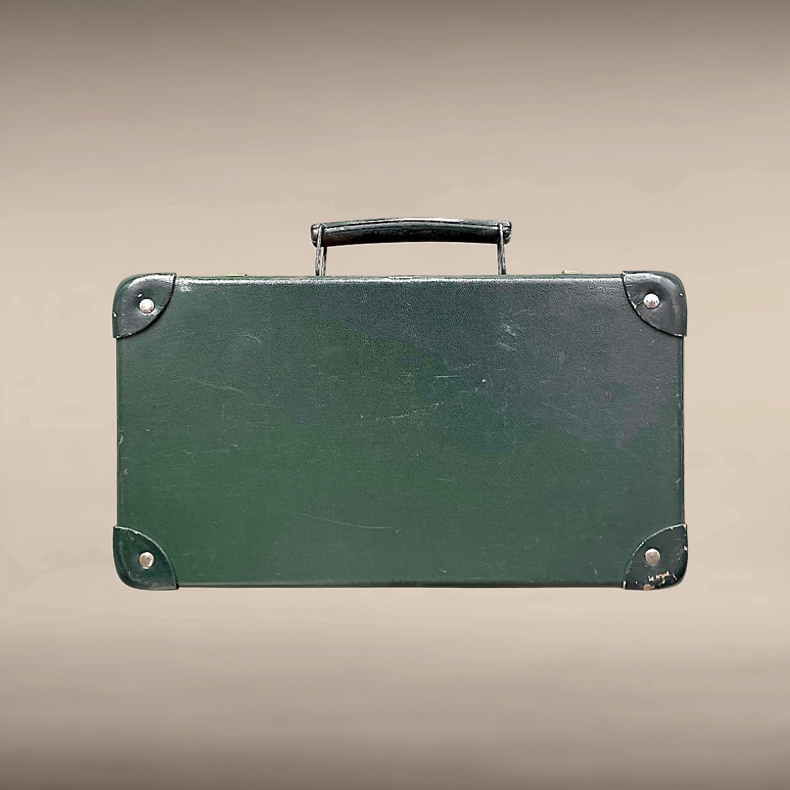 Valisette vintage SOFEMA carton enduit vert années 60 petite mallette rétro