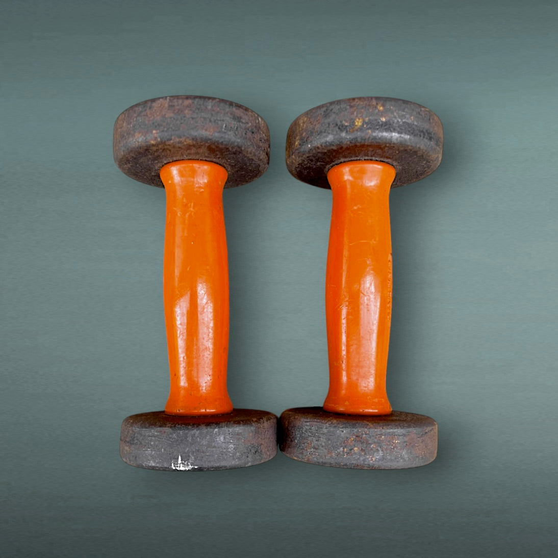 Haltères Anciens Fonte 1 kg Paire Vintage Musculation Rétro