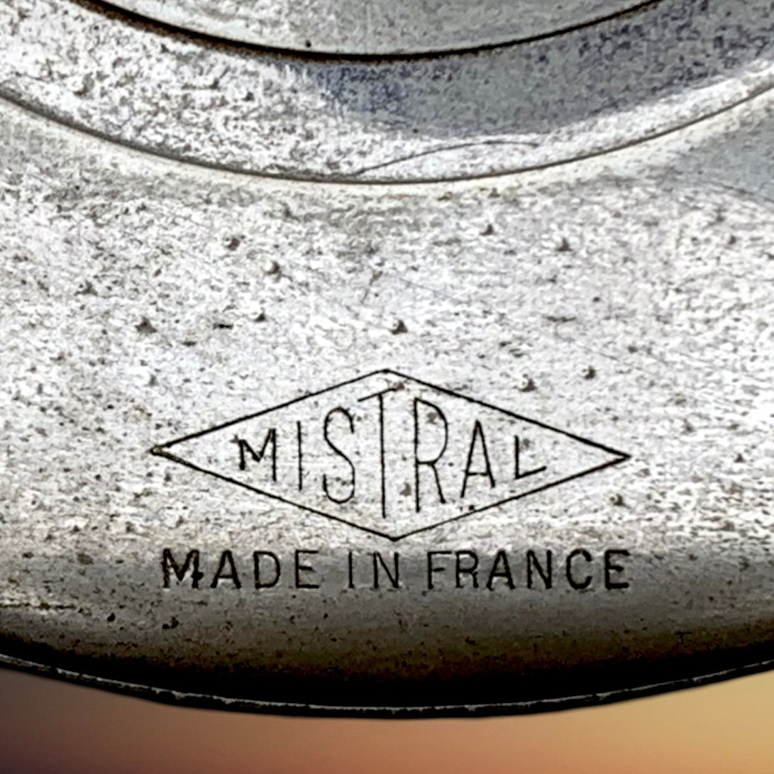 Calendrier perpétuel Mistral - marbre et acier chromé -  Bureau vintage années 50 – Made in France