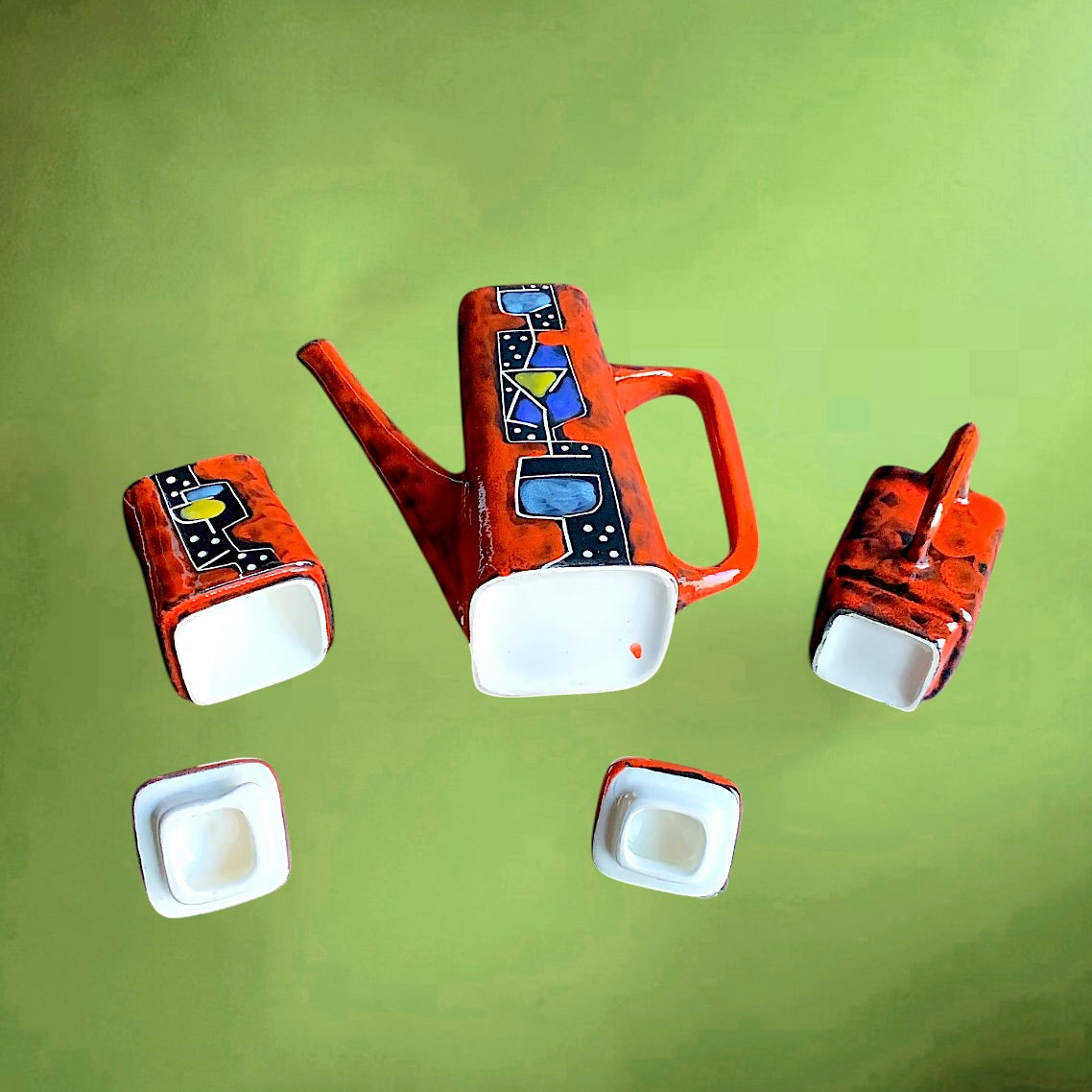 Cafetière individuelle CEMAS Italie céramique années 60 service café vintage