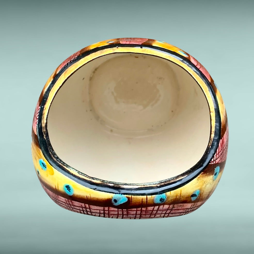 Ancien vase Hubert Bequet modèle 525 faïence émaillée belge années 50