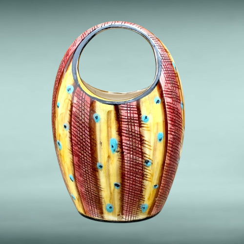 Vase vintage Hubert Bequet faïence émaillée modèle 525