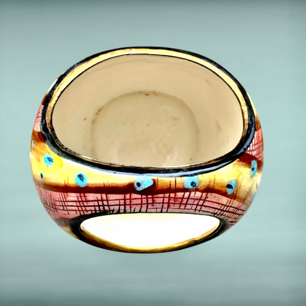 Ancien vase Hubert Bequet modèle 525 faïence émaillée belge années 50