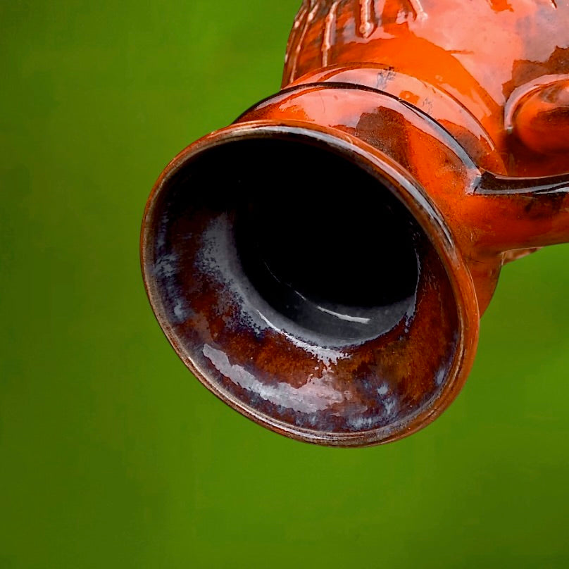 Vase Céramique Orange West Germany 240/25 Années 60