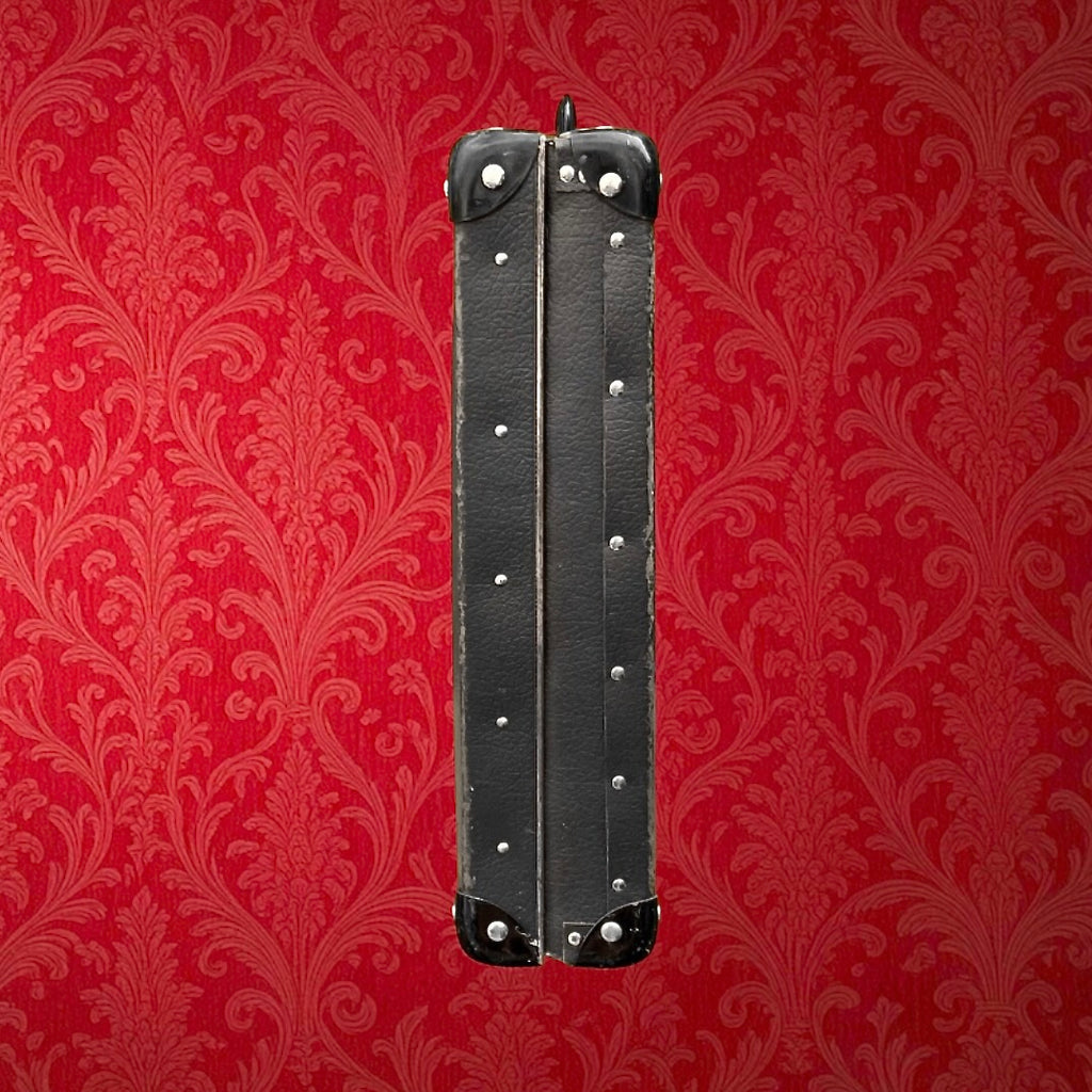 Valise Vintage Plate Anthracite Intérieur Pied-de-Poule Années 50