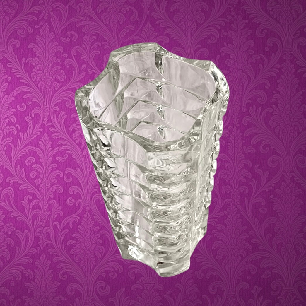 Vase Windsor Luminarc JG Durand Verre Pressé Années 70 Grand Modèle