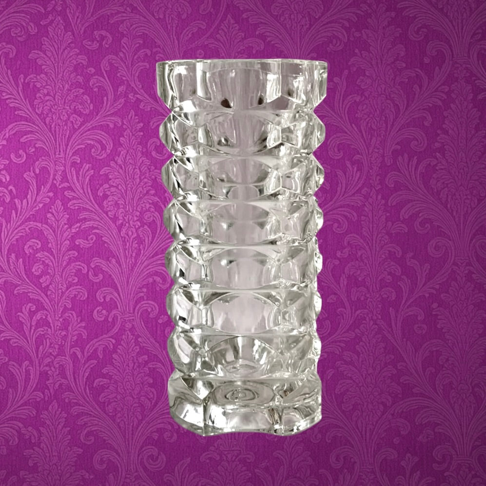 Vase Windsor Luminarc JG Durand Verre Pressé Années 70 Grand Modèle