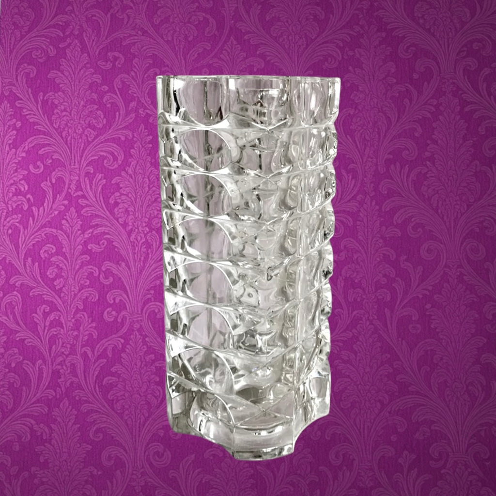 Vase Windsor Luminarc JG Durand Verre Pressé Années 70 Grand Modèle
