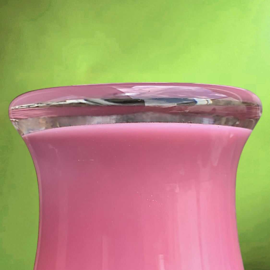 Vase Opaline Rose  Made In Italy Années 60