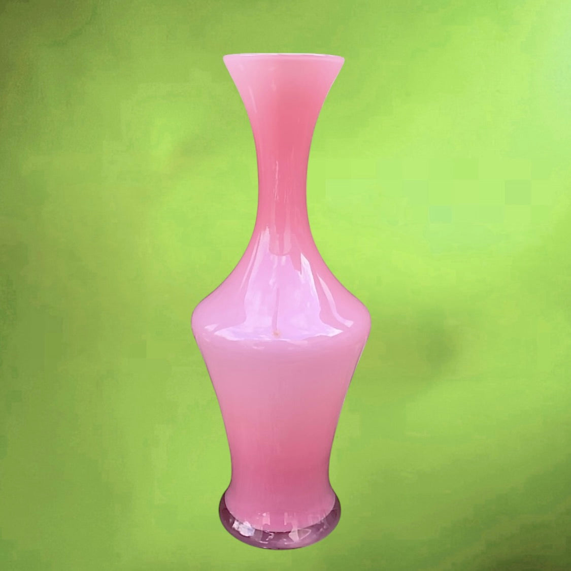 Vase Opaline Rose  Made In Italy Années 60