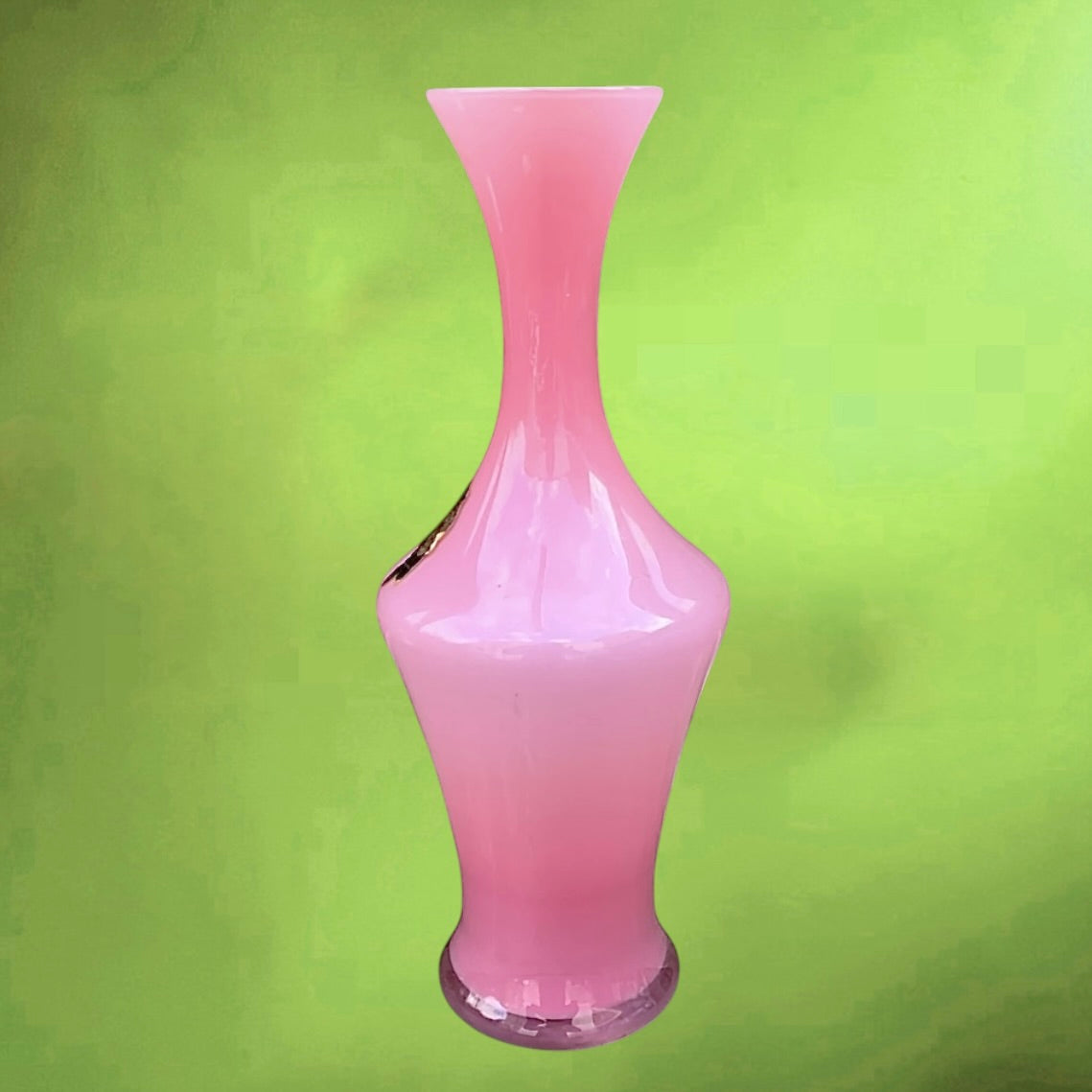 Vase Opaline Rose  Made In Italy Années 60