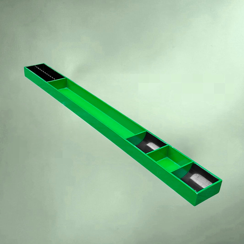 Organisateur de bureau Kartell par Pio Manzù – plastique vert et noir – design italien années 70