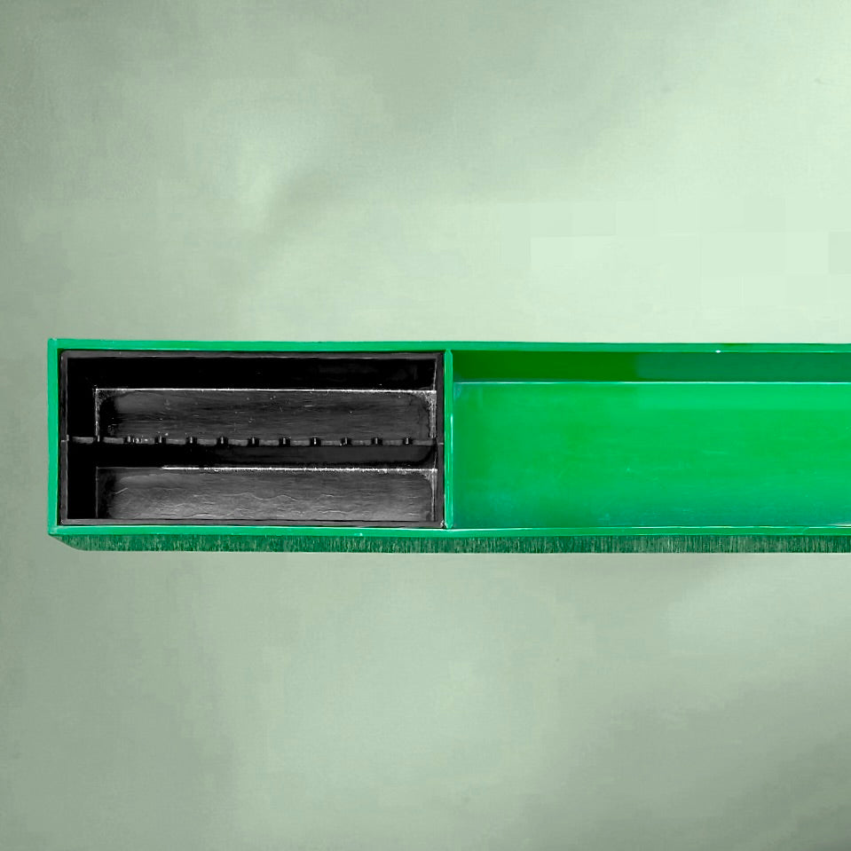 Organisateur de bureau Kartell par Pio Manzù – plastique vert et noir – design italien années 70