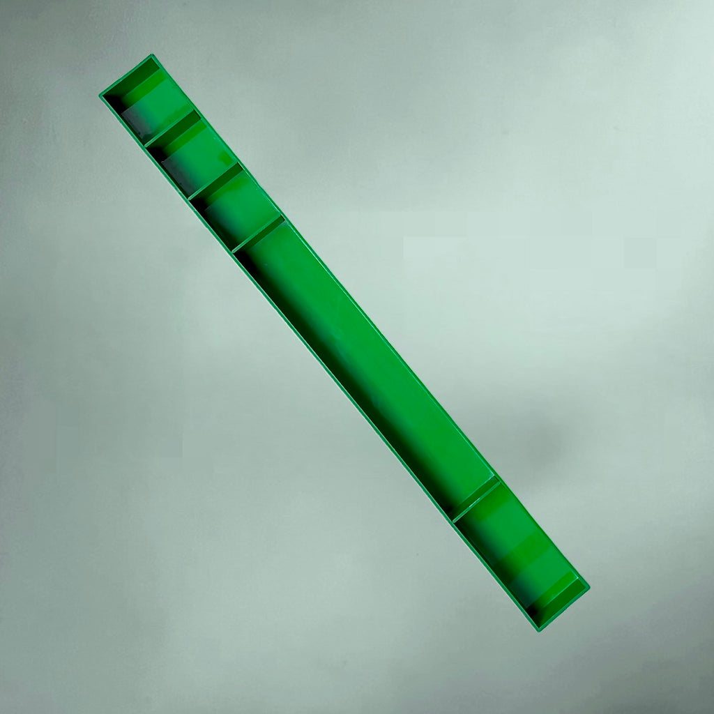 Organisateur de bureau Kartell par Pio Manzù – plastique vert et noir – design italien années 70