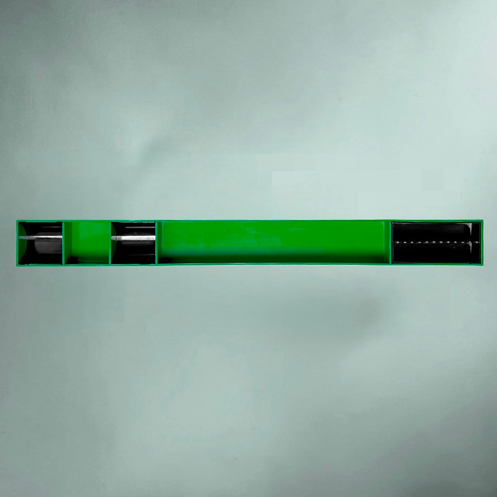 Organisateur de bureau Kartell vert et noir design 1970