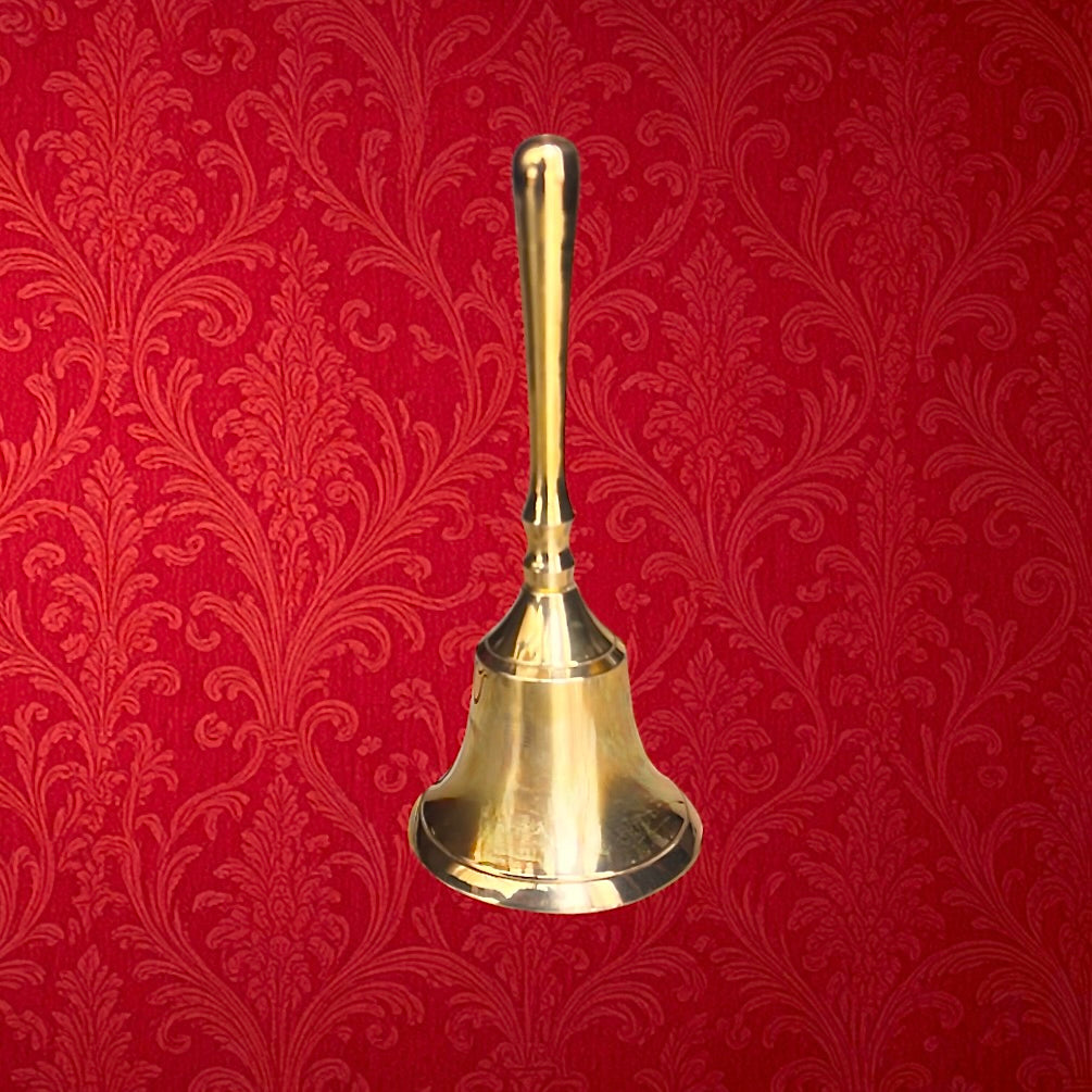 Cloche ancienne en laiton poli – petite cloche de table – années 60