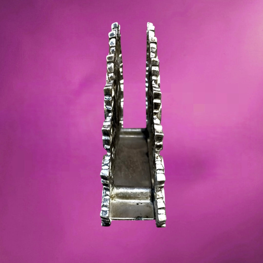 Porte-serviettes ancien paon en métal argenté – Silver Plated Italy - Années 70