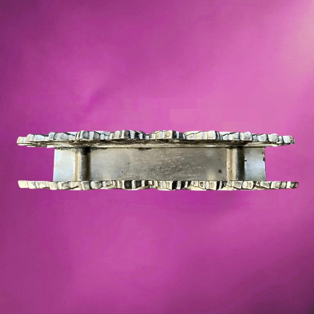 Porte-serviettes ancien paon en métal argenté – Silver Plated Italy - Années 70